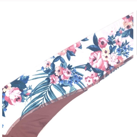 TRAPICAL ROSE Flower Rash guard Swim Top Wetsuit - Picture 3 of 8